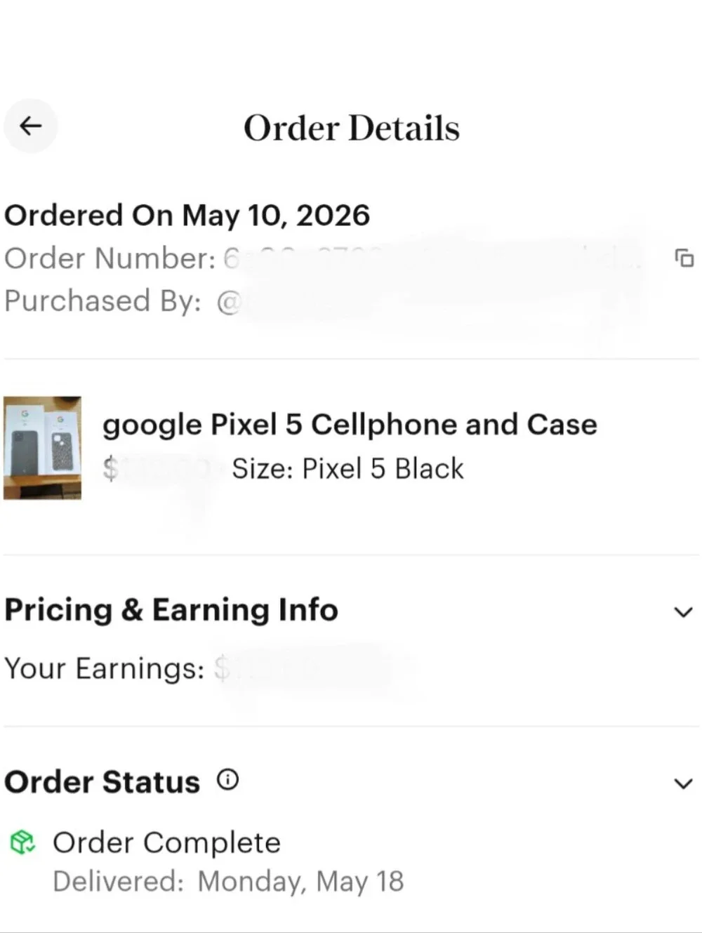 google Pixel 5 Cellphone and Case